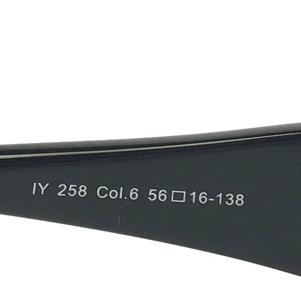 Iyoko-Inyake Eyeglasses Frames IY258 Col.6 Black Rectangular Half Rim 56-16-138